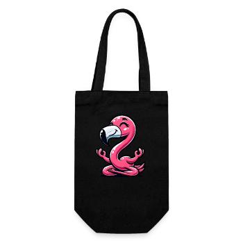 Flamingo Yoga Meditation Relaxation - Gift Bag for Bottles - black - Front