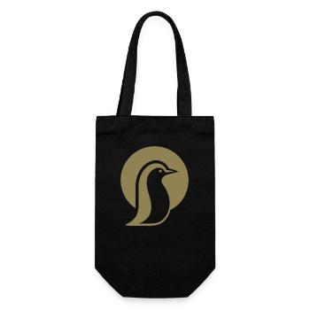 Penguin silhouette at the South Pole minimalist - Gift Bag for Bottles - black - Front