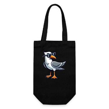 Cool Seagull Coast North Sea Baltic Sea Sunglasses - Gift Bag for Bottles - black - Front