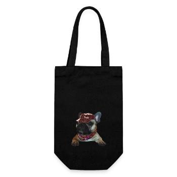 Frenchie, Bully, Français Bulldog, Cadeau - Sac à bouteille - noir - Devant