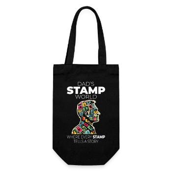 Timbres-poste d’époque Collectionneur de papa - Sac à bouteille - noir - Devant