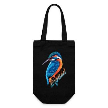 Martin-pêcheur mignon - Sac à bouteille - noir - Devant