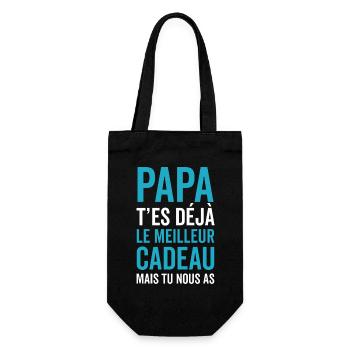 Papa Tu Es Déjà Le Meilleur - Sac à bouteille - noir - Devant