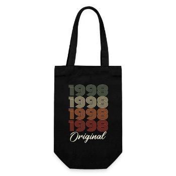 1998 Original Vintage Birthday Gift 1998 - Gift Bag for Bottles - black - Front