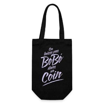 Wir lassen Baby nicht in einer Ecke - Dirty Dancing - Geschenkbeutel für Flaschen - Schwarz - Vorne