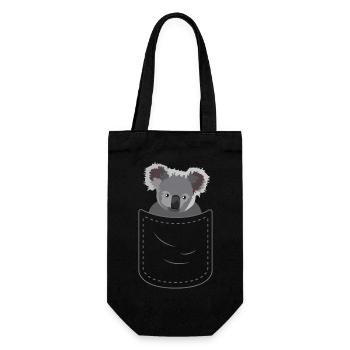 Cute koala breast pocket bag - Gift Bag for Bottles - black - Front