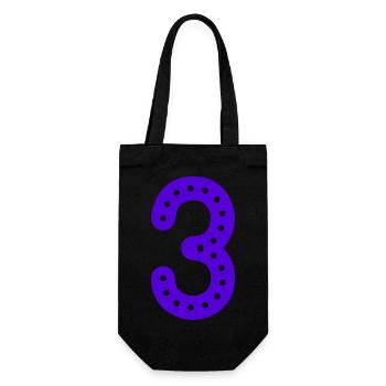 3 JAHRE. 3. JUBILÄUM. GEBURTSTAG 3 JAHRE. 3 - Geschenkbeutel für Flaschen - Schwarz - Vorne