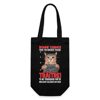 Départ Collègue Travail & Nouvel Emploi, Bn Chance - Sac à bouteille - noir - Devant