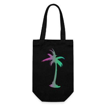 Tropical Beach Paradise Palm Rainbow 9 - Gift Bag for Bottles - black - Front