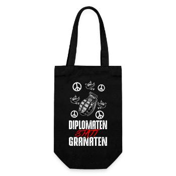NO WAR - Geschenkbeutel für Flaschen - Schwarz - Vorne
