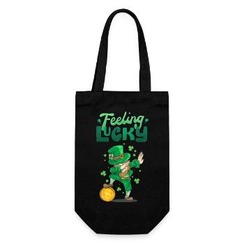 Fröhlichen St Patrick Tag. St. Patrick's Day! - Geschenkbeutel für Flaschen - Schwarz - Vorne