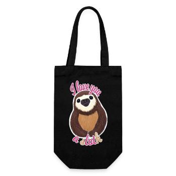 Sloth Declaration of Love - Gift Bag for Bottles - black - Front