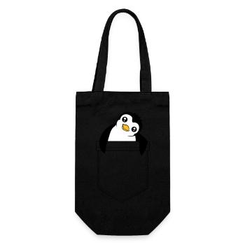 Mignon petit pingouin sac de poitrine sac de voyage - Sac à bouteille - noir - Devant