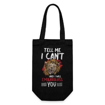 King Safari Hunting Tiger - Gift Bag for Bottles - black - Front
