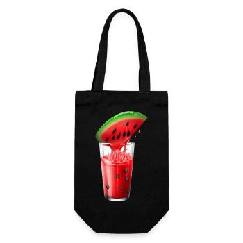 Pastèque juteuse dans un bocal - Sac à bouteille - noir - Devant