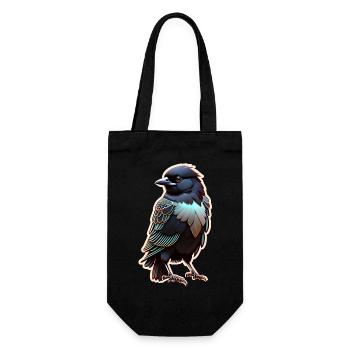 corbeau noir - oiseau - Sac à bouteille - noir - Devant