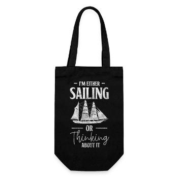 Sailing Ship Sailor Lake - Gift Bag for Bottles - black - Front
