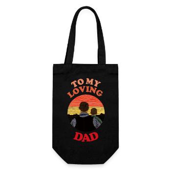 À mon père aimant, joyeuse fête des pères - Sac à bouteille - noir - Devant