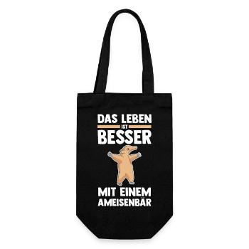Ameisenbär - Geschenkbeutel für Flaschen - Schwarz - Vorne
