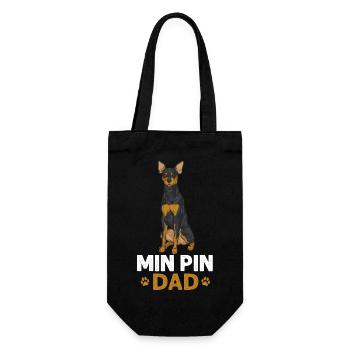 Miniature Pinscher Rehpinscher Min Pin Dog - Gift Bag for Bottles - black - Front