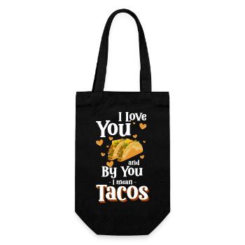 Taco Essen Latino Burrito - Geschenkbeutel für Flaschen - Schwarz - Vorne