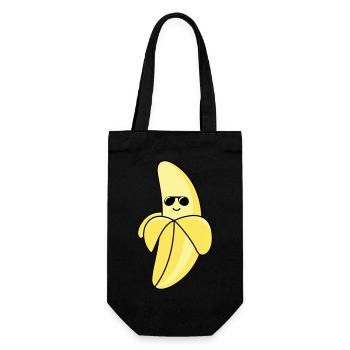 cool banana 01 - Geschenkbeutel für Flaschen - Schwarz - Vorne