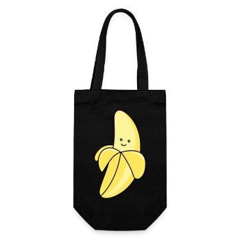 banana comic - Geschenkbeutel für Flaschen - Schwarz - Vorne