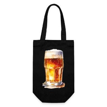 beer - Gift Bag for Bottles - black - Front