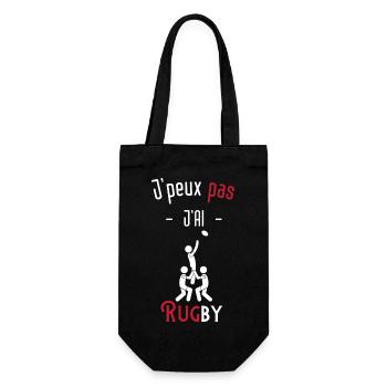 J'peux pas j'ai rugby - Sac à bouteille - noir - Devant