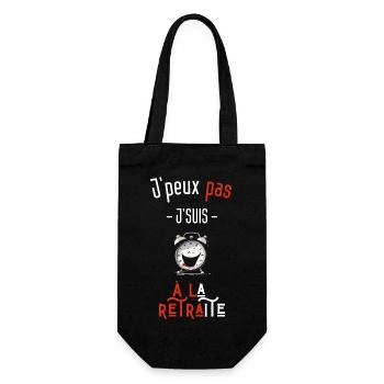 J'peux pas j'suis à la retraite - Sac à bouteille - noir - Devant