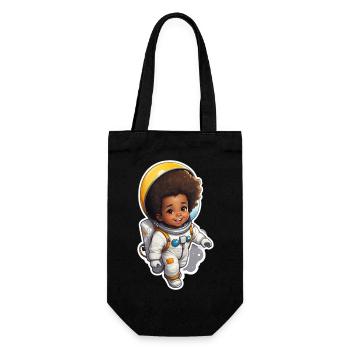 Personnage astronaute mignon pour les enfants - Sac à bouteille - noir - Devant