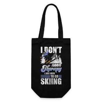 Snowboarding Snowboard Winter Ski Holidays - Gift Bag for Bottles - black - Front