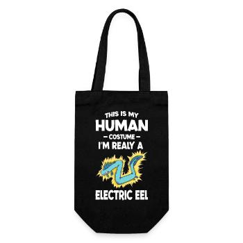 This is My Human Costume I'm Really A Eel electric - Gift Bag for Bottles - black - Front