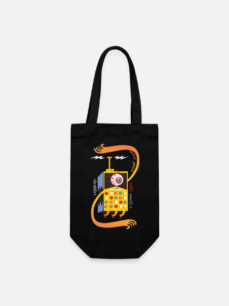 Beispielrechner-Elektrisch - Geschenkbeutel für Flaschen - Schwarz