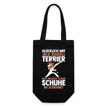 Hund Jacke Russell - Geschenkbeutel für Flaschen - Schwarz - Vorne