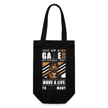 PC Gamer Nerd Geek Liga - Geschenkbeutel für Flaschen - Schwarz - Vorne
