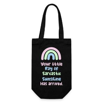 funny saying sarcastic Ray of Sunshine - Gift Bag for Bottles - black - Front