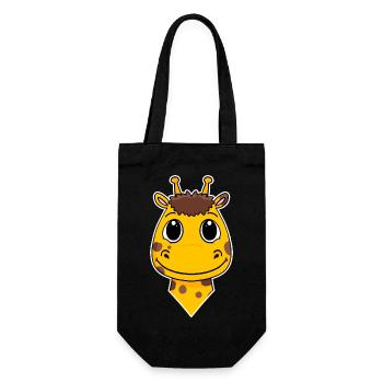 Giraffe Head - Gift Bag for Bottles - black - Front