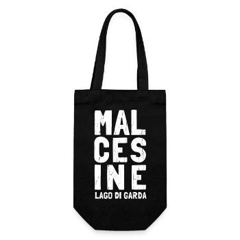 Malcesine, Verona, Lake Garda, Monte Baldo, Italy - Gift Bag for Bottles - black - Front