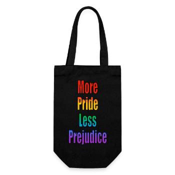 More Pride Less Prejudice rainbow - Gift Bag for Bottles - black - Front