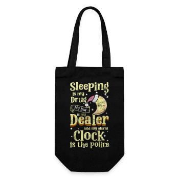 Sleeping Late Sleeper Resting Pillow - Gift Bag for Bottles - black - Front
