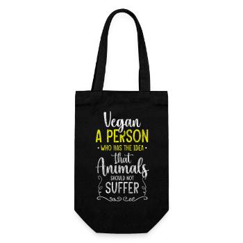 Vegan Attitude Veggie - Sac à bouteille - noir - Devant