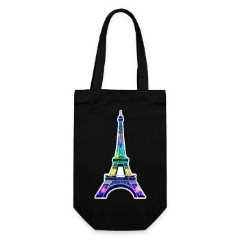 Eiffel tower #23 - Gift Bag for Bottles - black - Front