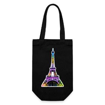 Eiffel tower #5 - Gift Bag for Bottles - black - Front