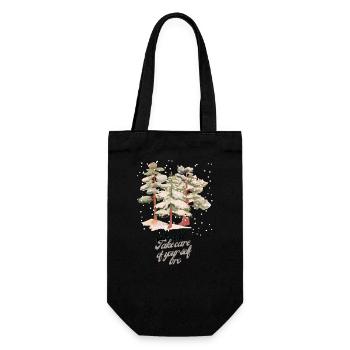 It's cold,take care - Gift Bag for Bottles - black - Front