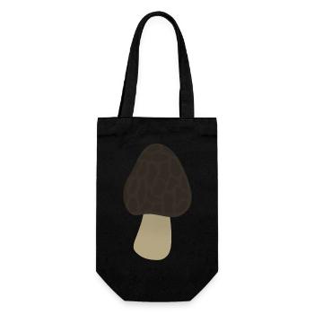 Morcheln - Geschenkbeutel für Flaschen - Schwarz - Vorne