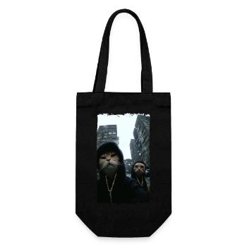 Gangster Cats Streetwear Cool Cat Motif - Sac à bouteille - noir - Devant