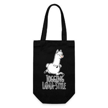 Llama-style joggers! Running silly and having fun at the same time! - Gift Bag for Bottles - black - Front