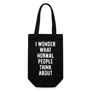 What ordinary people think - Gift Bag for Bottles - black - Front