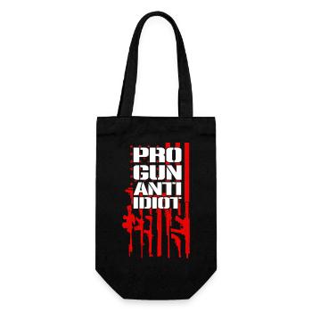 Pro-guns, anti-idiot - Gift Bag for Bottles - black - Front